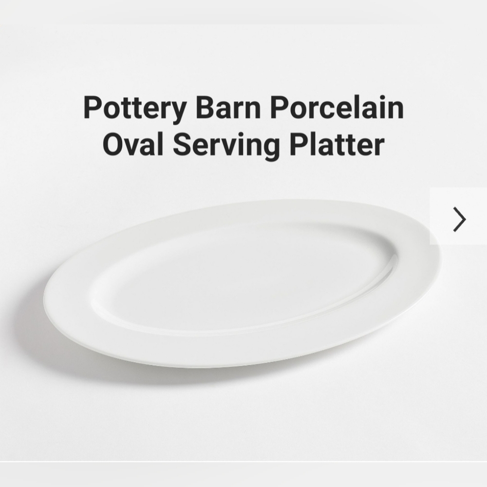 Pottery Barn Porcelain Oval Serving Platter